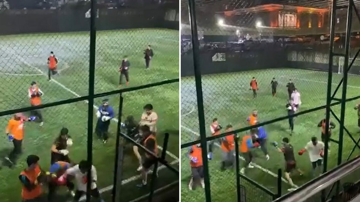 Bursa'dan Manzaralar: Boks Eldivenleriyle Futbol Oynayanlar