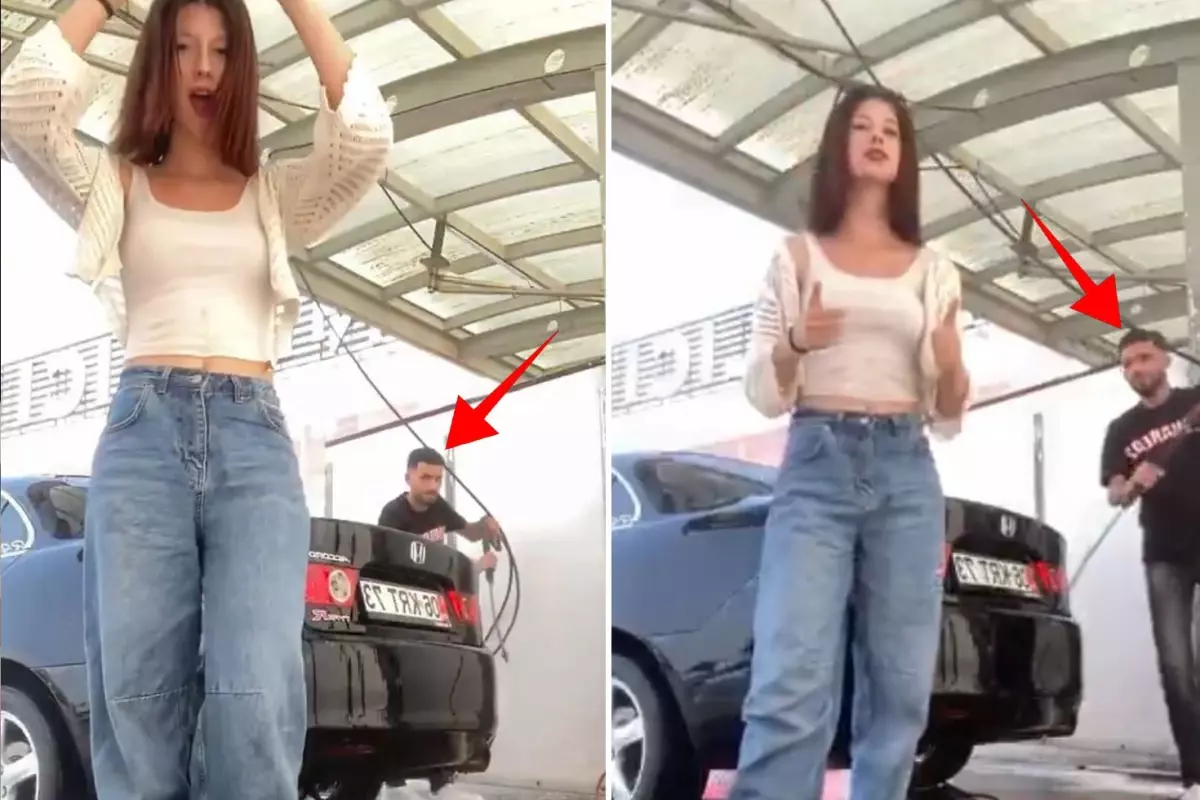 Genç kız tazyikli su sıkılmasına şahit oldu ve şok geçirdi
