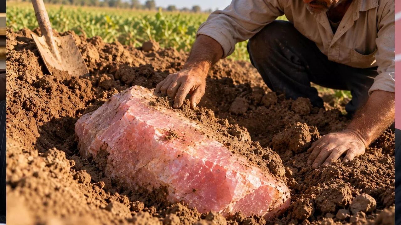 Tarlasında bulduğu pembe taş, 3 bin yıllık heykelleri ortaya çıkardı