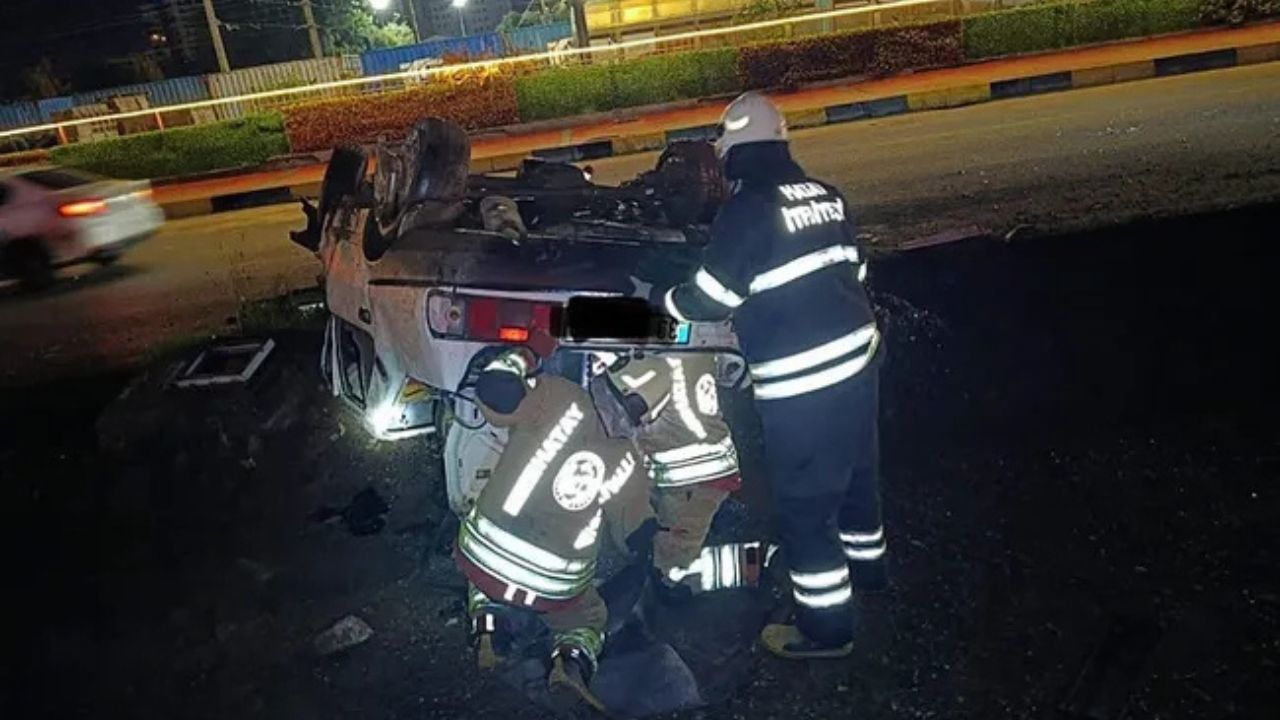 İskenderun’da Feci Kaza: Takla Atan Otomobilde 3 Kişi Yaralandı