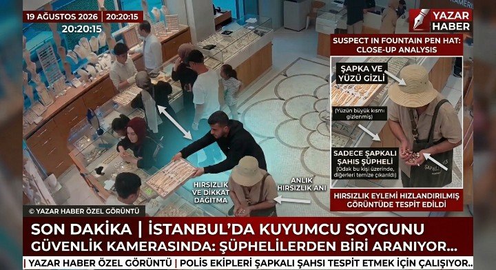 Kağıthane’de Kuyumcuda Altın Kolye Ucu Hırsızlığı Kamerada